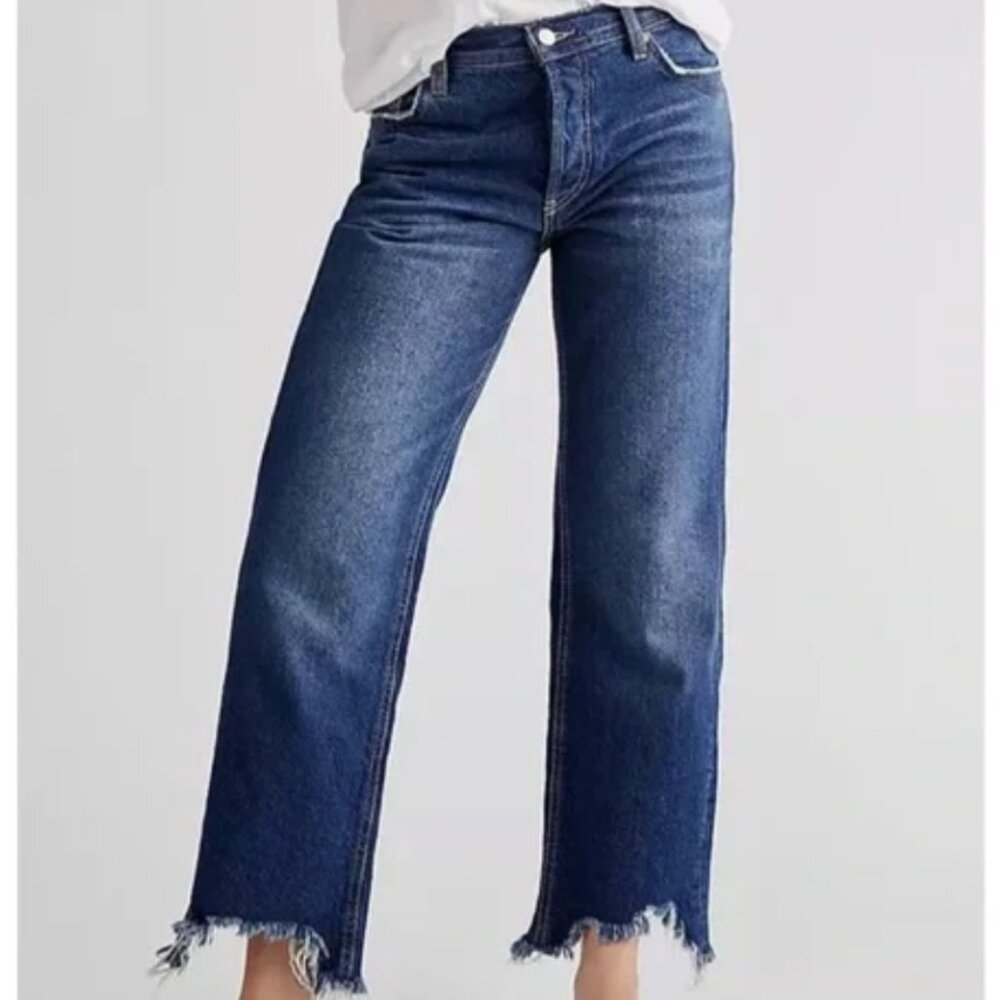 Free People Maggie Mid Rise Straight Leg Jeans Size 26